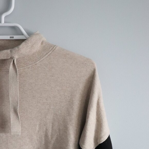 Pact Airplane Organic Cotton Medium Colorblock Mock Neck Pullover Sweater - Picture 6 of 12